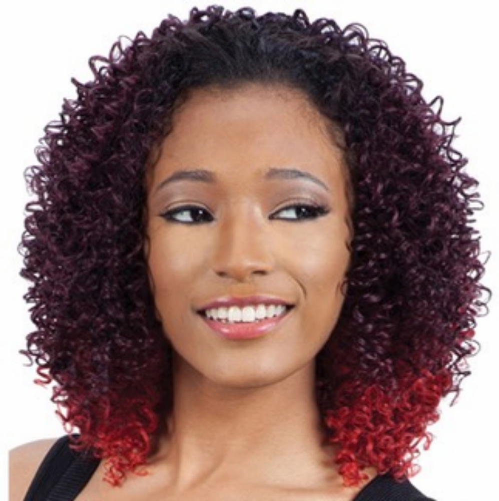 SOLID BLACK (NOT TWO-TONED) Model Model Glance Cocktail Bohemian Mule Wig